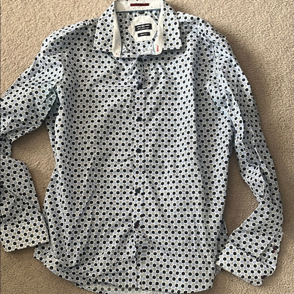 Point Zero Blue Casual Button Down Shirt with Classic Design